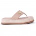 Sandália Papete Feminina Plana Flatform  Nude - Sandália - Levit Calçados